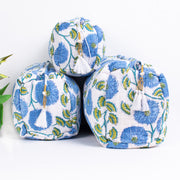 ORGANIC Cotton Hand block printed Zipper Pouch, Make-up purse, Utility bag- Gift for Her