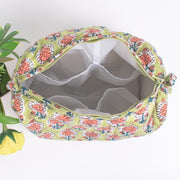 Assorted Makeup Bag, Hand Block Printed Large Toiletry Bag, Waterproof Wash Bag, Cosmetic Bag, Travel Bag with Pockets, Jumbo Wash Bag - CraftJaipur