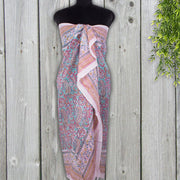 Beautiful Hand Block Print Sarong Indian Floral Print Scarves Handmade Women Duppta Decorative Summer Cotton Beach Pareo - CraftJaipur