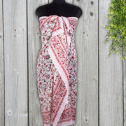 Beautiful Floral Print Scarves,Indian Cotton Hand Block Print Sarong, Handmade Cotton Duppata, Decorative Women Beach Wear Pareo Indian scarf - CraftJaipur