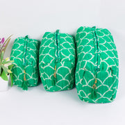 Assorted hand Block Printed Large Toiletry Bag, Waterproof Wash Bag, Makeup Bag, Cosmetic Bag, Travel Bag with Pockets, Jumbo Wash Bag