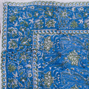 Hand Made Floral Print Scarves Blue Color Hand Block Print Sarong Decorative Cotton Duppta Indian Beautiful Beach Pareo - CraftJaipur