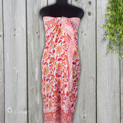 Beach Wear Sarong Floral Hand Block Print Pure Soft Cotton - CraftJaipur