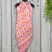 Beach Wear Sarong Floral Hand Block Print Pure Soft Cotton - CraftJaipur