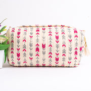 Assorted Makeup Bag, Indian Hand Block Printed Large Toiletry Bag, Waterproof Wash Bag, Cosmetic Bag, Travel Bag with Pockets, Jumbo Wash Bag