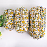 Cosmetic Bag, Assorted hand Block Printed Large Toiletry Bag, Waterproof Wash Bag, Makeup Bag, Travel Bag with Pockets, Jumbo Wash Bag