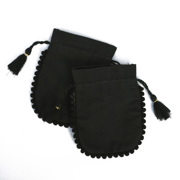 FREE Shipping Jewelry Packaging Small Gift Bags Black Pouches - CraftJaipur