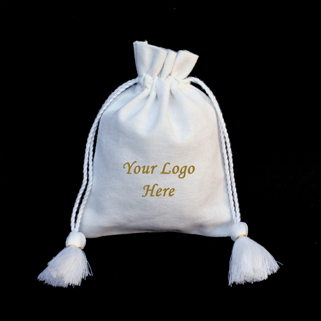 Small Gift Packaging Bags, Handmade Cotton White Jewelry Pouches, Small Jewelry Bags & Pouches