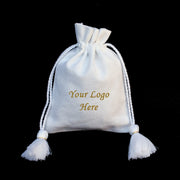 Small Gift Packaging Bags, Handmade Cotton White Jewelry Pouches, Small Jewelry Bags & Pouches