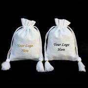 Small Gift Packaging Bags, Handmade Cotton White Jewelry Pouches, Small Jewelry Bags & Pouches