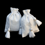 Small Gift Packaging Bags, Handmade Cotton White Jewelry Pouches, Small Jewelry Bags & Pouches