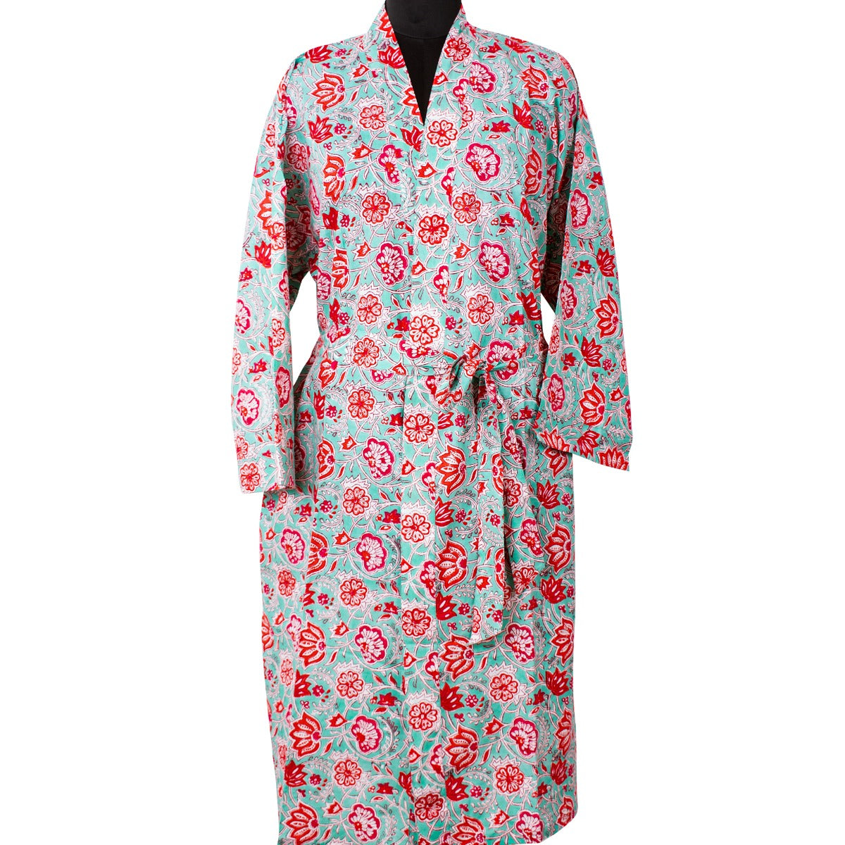 CraftJaipur Multicolor Free Size Floral Bath Robe For Men & Women  (1 Bath Robe, For: Unisex, Worldwide Shipping )