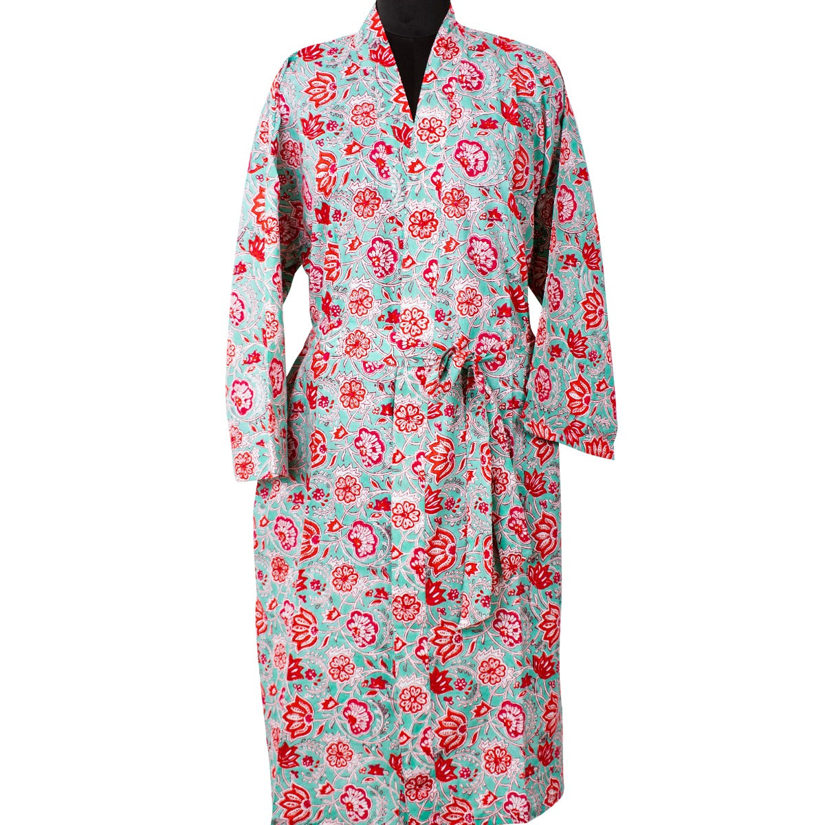 CraftJaipur Multicolor Free Size Floral Bath Robe For Men & Women  (1 Bath Robe, For: Unisex, Worldwide Shipping )