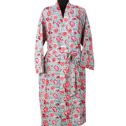 Free Size Multicolor Cotton Floral Bathrobe for Women, 100% Lightweight Cotton Robes for Women