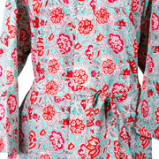 Free Size Multicolor Cotton Floral Bathrobe for Women, 100% Lightweight Cotton Robes for Women
