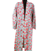 Free Size Multicolor Cotton Floral Bathrobe for Women, 100% Lightweight Cotton Robes for Women