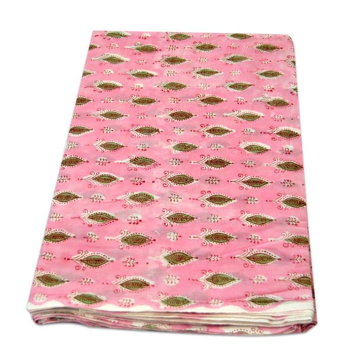 Hand Block Print Natural Dye Cotton Fabric 10 Yards