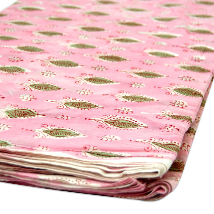 Hand Block Print Natural Dye Cotton Fabric 10 Yards
