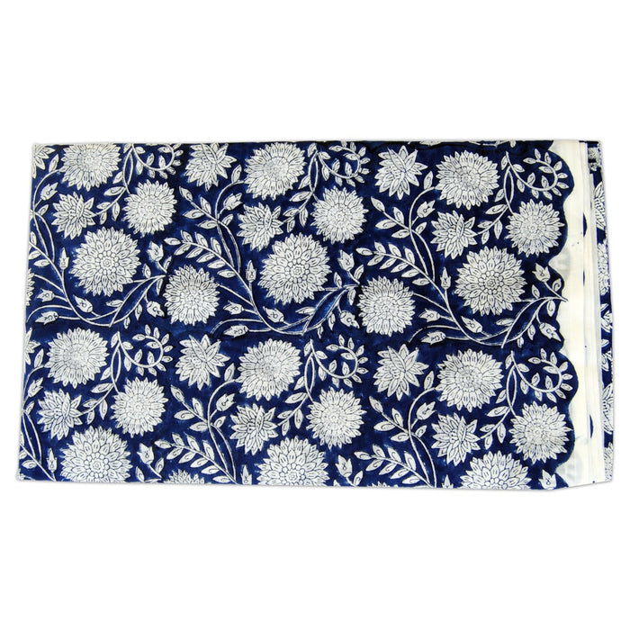 Best Quality Hand Block Print Indigo Fabric By Yards - CraftJaipur