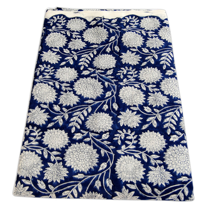 Best Quality Hand Block Print Indigo Fabric By Yards - CraftJaipur