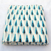 Hand Block Printed Running Cotton Voile Floral Fabric - CraftJaipur