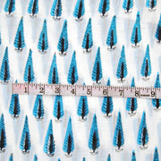 Hand Block Printed Running Cotton Voile Floral Fabric - CraftJaipur