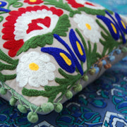 Suzani Embroidery Cushion Covers Cotton Pillowcases