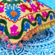 Suzani Cushion Cover Ethnic Embroidery Cotton Pillows-Craft Jaipur