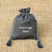 Personalized Logo Small Drawstring Cotton Bags Designer Jewelry Packaging Pouches – CraftJaipur