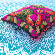 Pillow Cases Suzani Cushion Covers Multi Embroidery - CraftJaipur
