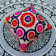 Handmade Cushion Covers Suzani Embroidery Christmas Decor - CraftJaipur