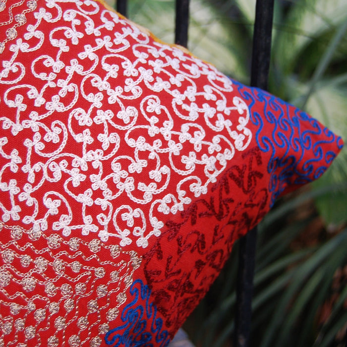 Uzbekistan Pillows Suzani Embroidery Cushion Cover Home Decor - CraftJaipur