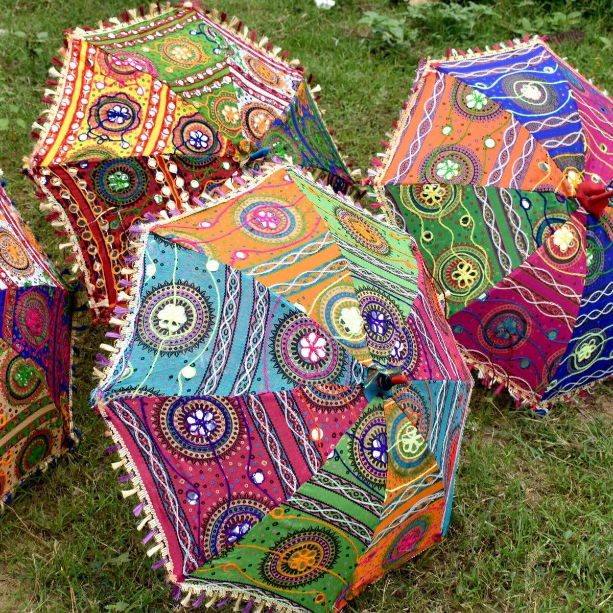 WHOLESALE HANDMADE HOME DECOR MULTI COLOR UMBRELLA WEDDING PARASOLS