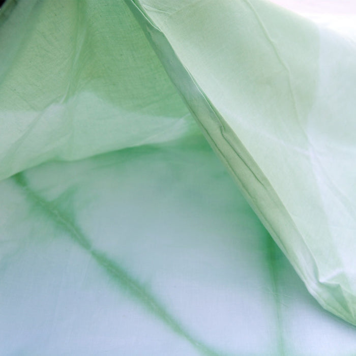 Light Green Tie & Dye Cotton Fabric 5 Yards - CraftJaipur