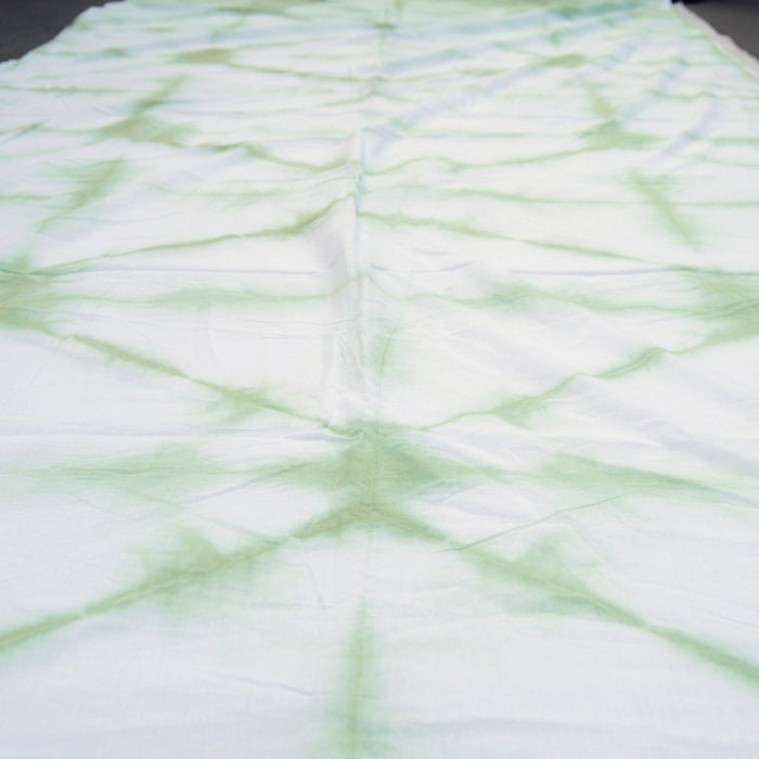 Light Green Tie & Dye Cotton Fabric 5 Yards - CraftJaipur