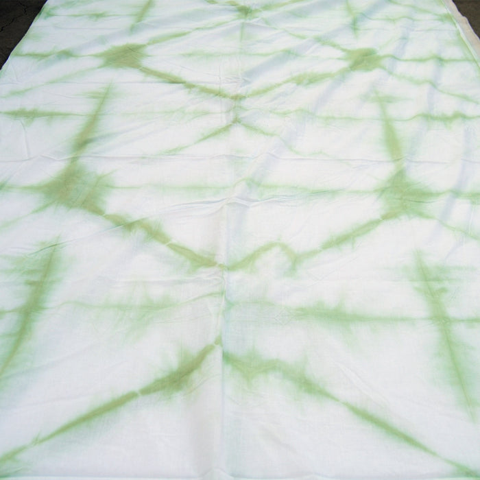 Light Green Tie & Dye Cotton Fabric 5 Yards - CraftJaipur